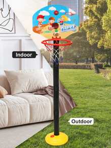 1 pieza Aro de baloncesto ajustable en altura para interior/exterior, juguete de aro de baloncesto mini, juego de patio trasero, adecuado para niños y niñas de 3 a 8 años - Multicolor - Ver 2