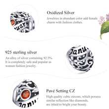 1pc Zodiac Star Sign Diy 925 Sterling Silver Charm Beads Fit For Charm Bracelets, 12 Constellations Cubic Zirconia Charm - Silver - View 12