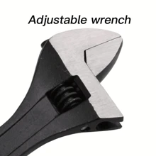 Black Precise Adjustable Wrench - Black - View 1