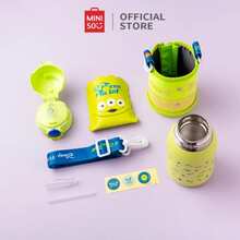 Miniso Insulated Mug With Straw, Free Adjustable Strap Easy To Carry And Protective Mug Cover For Drop Protection, Stainless Steel Leak-Proof Steel Mug 500mLr - Yellow - View 3