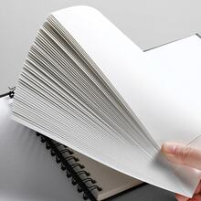 1 Pieza Libreta De Dibujo De Marcador A4 Con Diseño De Chica De Dibujos Animados Con 50 Hojas, Engrosado Cuaderno De Bocetos Pintado A Mano Para Rotuladores De Cómics / Manga / Anime - Negro - Ver 2