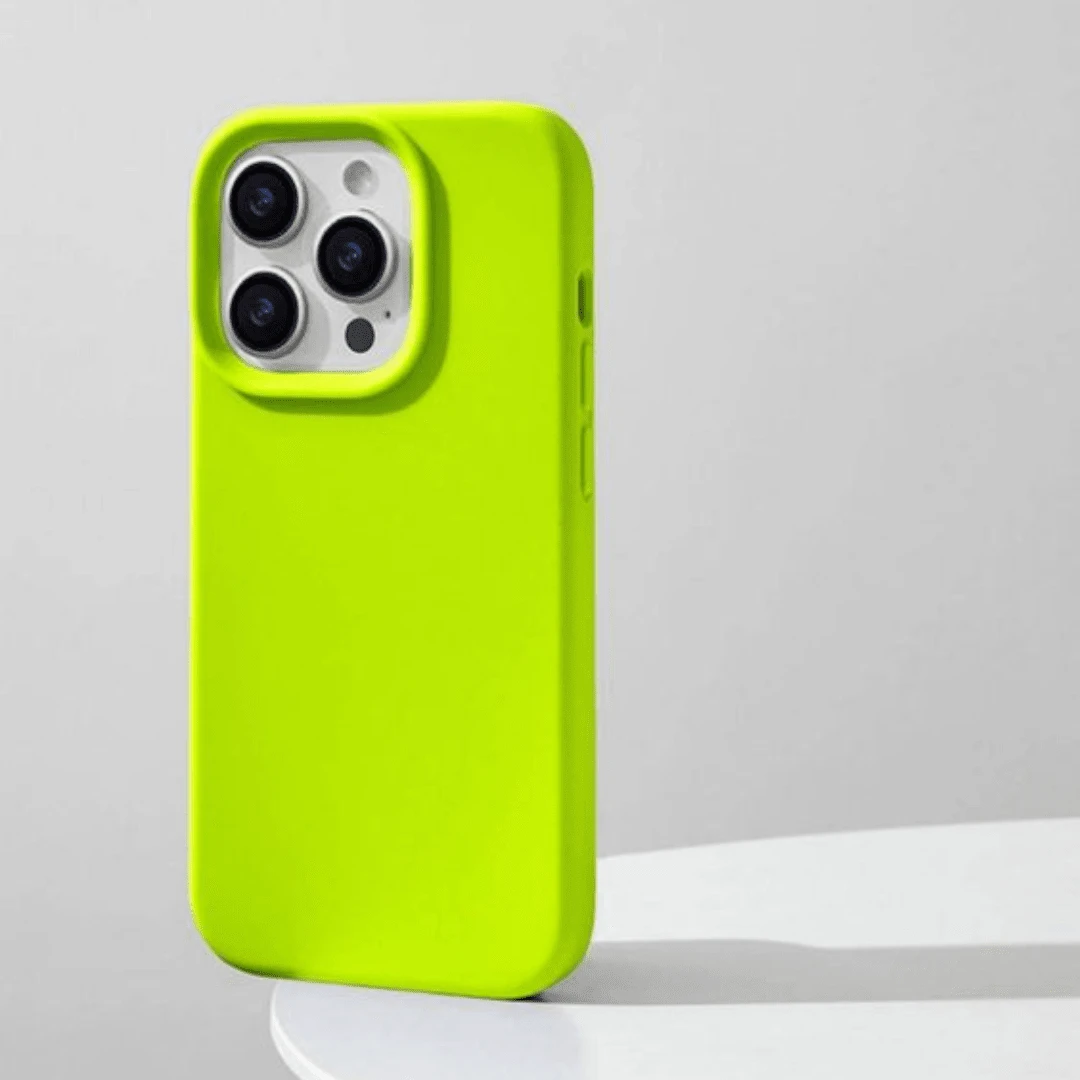 Funda de Silicón Suave para iPhone - Verde Lima - Ver 1