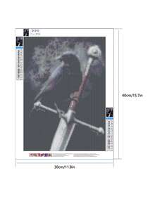 5D充分鑽頭水鑽繪畫-鳥,家庭裝飾,十字繡,馬賽克,動物,樹,鑽石藝術