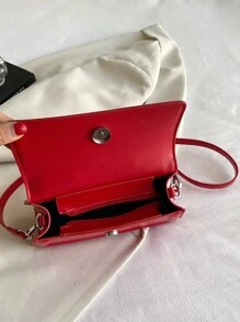 DareSee Sac à bandoulière carré imperméable, léger, portable, classique, décontracté, minimaliste, personnalisé, rouge, pour adolescentes, femmes, étudiantes, enseignantes, débutants et employés de bureau. Parfait pour le bureau, le travail, les affaires, les trajets. Idéal pour l'automne, Noël, l'hiver et les cadeaux de Noël