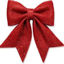 2 phụ kiện trang trí nơ đỏ, bao gồm nơ Giáng sinh, nơ ngọc trai giả, nơ vảy vàng để trang trí cây thông Noel tại khách sạn, trung tâm thương mại, quán karaoke và các bối cảnh khác - Đỏ - Xem 6