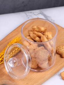 1pc  Acrylic Storage Organizer Canister Jars - Plastic Containers with Lid for Kitchen - Holder for Pantry or Countertop - one-size - View 6