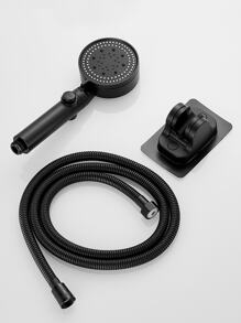 3入組/套黑色手持高壓淋浴噴頭成套工具,5可調節淋浴模式帶淋浴噴頭支架和59英寸(150cm)淋浴軟管,浴室配件 - 黑色 - 查看 2