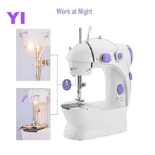 Mini Portable Sewing Machine Automatic Electronic Compact Double Speed Control Double Threads - White - View 3