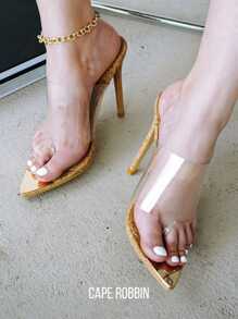 Sandalias de tacón para mujer - Marrón - Ver 1