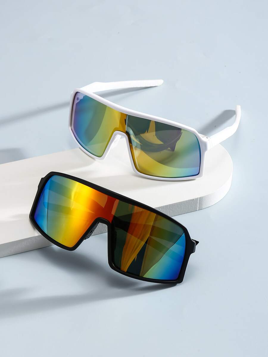 男女通用骑行眼镜山地自行车眼镜适用于跑步、登山、驾驶、防风运动眼镜街头遮阳镜配件 - 彩色 - 查看 1