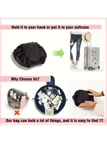 1 Stück Kosmetiktasche, tragbare Reise-Kordelzugorganizer-Tasche, unverzichtbar für Reisen, Kreuzfahrten, Wohnheime, Makeup-Tasche, Hautpflege-Tasche, Kulturbeutel, Geschenk für Freunde und Lehrer, Geburtstagsgeschenk, Heimdekoration, Badezimmer, Schlafzimmer, Schmuckaufbewahrungstasche