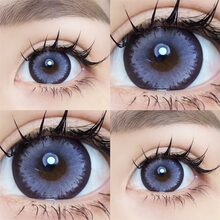 Morningcon 2pcs Candy Blue Halloween Colored Contact Lenses, Natural Looking And Enlarged Pupil, Prescription Available For Myopia Correction - Blue - View 6