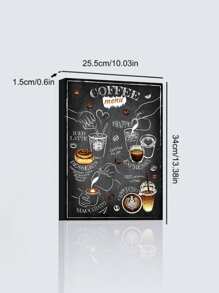 1pc Coffee Poster With Frame For Coffee Shop Decoration, Restaurant Ornament,Wall Art,Canvas Gifts Birthday Graduation