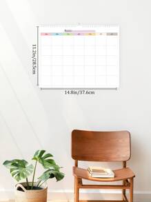 BUBU 帶有每日任務列表每月計劃挂歷提高生產力並優化時間利用，非常適合學校、辦公室和家庭 - 彩色 - 查看 4