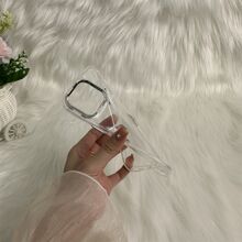 1pc Transparent Electroplated Camera & Button Protection Tpu Phone Case Compatible With iPhone15/15Plus/15Pro/15Promax
