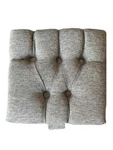 Baúl Taburete Con almacenamiento Capitonado Gris Sillon Recamara sala oficina - Gris Claro - Ver 3