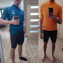 男女通用自行車運動衫 Raudax 經典黑色自行車賽車短袖車手服裝衫 蔓越莓夏季自行車穿著 - 黑色 - 查看 3