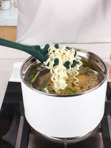 16入組矽膠廚房用具,包括6支矽膠鍋鏟、湯勺、防黏平底鍋、烹飪湯匙和翻鏟,還附有10個不銹鋼廚房掛勾 - 黑色 - 查看 7