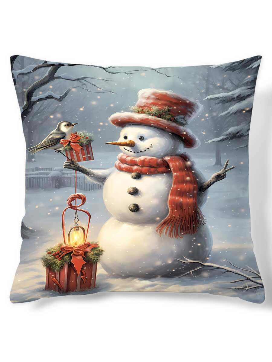 1pc Christmas Series Digital Printed Pillowcase - Multi-color - View 1