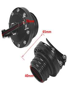 1件黑色鋁製摩托車油箱蓋,是摩托車的完美升級配件,適用於哈雷巡遊、sportster、dyna、softail等1996~2023年款式 - 黑色 - 查看 4