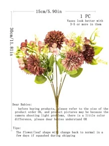 1 Miếng 5-đầu Hoa cúc Bó hoa Với 7 Màu Bóng bàn Trái bóng Hoa In Phấn màu Macaron Phong cách , Lý tưởng Cho máy tính để bàn Đồ trang trí Và Nhiếp ảnh - Màu Đỏ Sâu - Xem 2