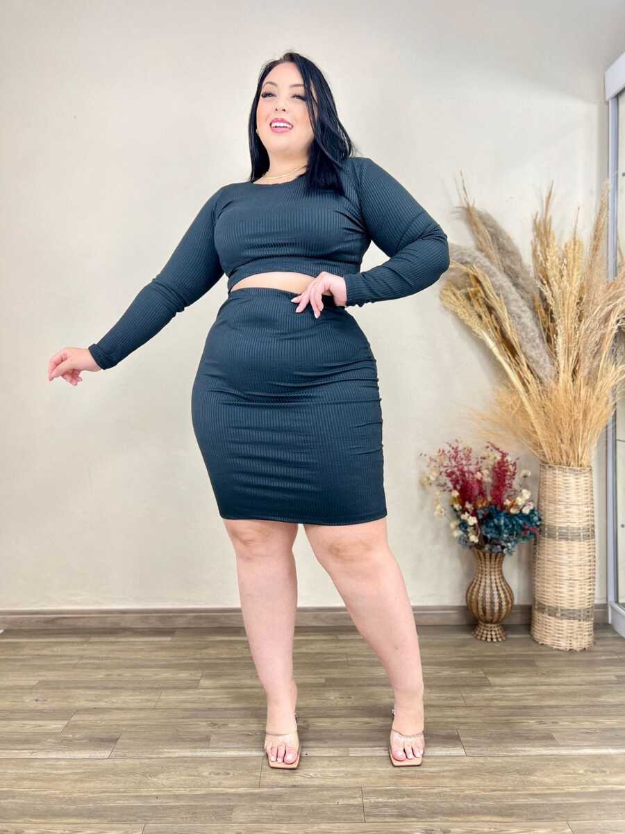 Plus Size Co-Ords - 黑色 - 查看 1