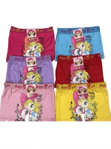 6 Piezas de Calzoncillo Boxer para Niña con Estampado ( El Diseño del Estampado se Envía Surtido al Azar y de Acuerdo a Disponibilidad.) - Multicolor - Ver 2