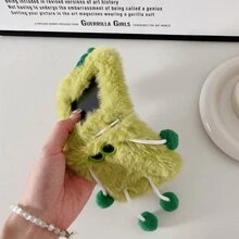 1pc Green Plush Sunglasses Monster Foldable Phone Case Compatible With Samsung Phone - Green - View 4