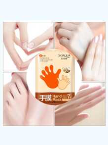 BIOAQUA Mascarillas Para Manos Hidrantante Exfoliante Aclarante Miel - 2 Piezas - Ver 3