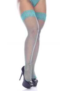 Women Over the Knee Socks - Green - View 1