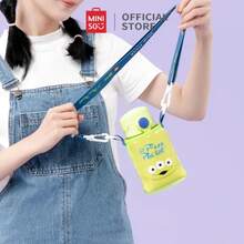 Miniso Insulated Mug With Straw, Free Adjustable Strap Easy To Carry And Protective Mug Cover For Drop Protection, Stainless Steel Leak-Proof Steel Mug 500mLr - Yellow - View 5