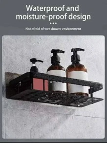 1 件式淋浴架，浴室淋浴架，不锈钢吸盘马桶架，马桶收纳架