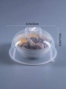 Microwave Heating Cover Food Splatter Guard Plastic Wrap Bowl Lid Kitchen Tool, High Heat-resistant, Microwavable - Clear - View 2