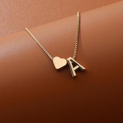 1只新款復古極簡風格金色字母和心形吊墜女式腳鏈,適用於海灘度假、訂婚和派對禮物