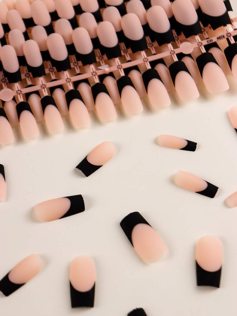 120pcs 5Sets French Fake Nails Art Kit Press On Nails Manicure Glossy And Matte Full Cover False Nails Natural Artificial Nail Tips For DIY Nail Supplies