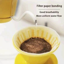 1PC Blue CAFEDE KONA Japanese Made Time Ceramic Filter Cup Pozo Saw Burn HASAMI V6O Household Drip Filter Coffee Appliance Hand Rinsed Coffee Filter Cup - Blue - View 4