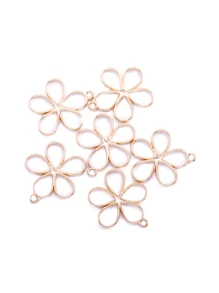 yuenz 40 件花瓣饰物适用于制作珠宝 DIY 时尚耳环吊坠项链手链配件 19*17 毫米