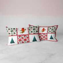 3入組滌綸聖誕圖案床上用品柔軟的和舒服的被套禮品適用於家庭臥室(套+,棉被)