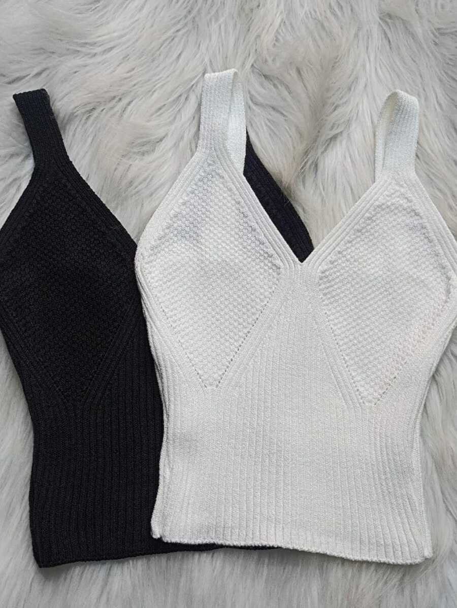Women Knit Tops - 白色 - 查看 1