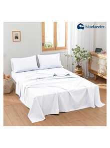 Juego de Sábanas Matrimonial Bluelander, 4 piezas. - Blanco - Ver 7