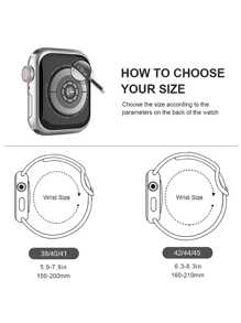 2pcs Soft Silicone Sport Watch Band & Compatible Screen Protector Compatible With Apple Watch 38/40/41/42/44/45/46/49mm, Comfortable Adjustable Waterproof Wrist Strap For Men & Women, Compatible With Apple Watch Series Ultra/SE/10/9/8/7/6/5/4/3/2/1