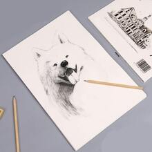 大尺寸8k手繪筆記本,適用於兒童手寫報告和繪畫,加厚的美術紙素描本,適用於白描/月光下作畫 - 白色 - 查看 3