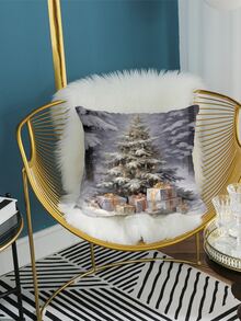 1入組聖誕節圖案數字印花枕套 - 多彩色 - 查看 5