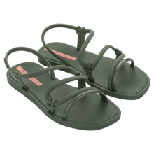 Women Flat Sandals - 軍綠色 - 查看 4