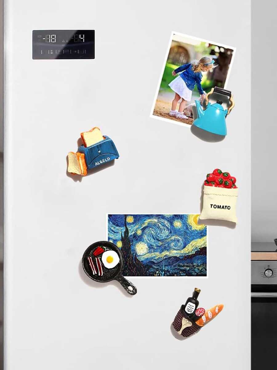 5pcs Fun Resin Fridge Magnet Decorations, Cute Strong Large Refrigerator Magnets For Kitchen, Fridge Decoration - Multicolor - View 1