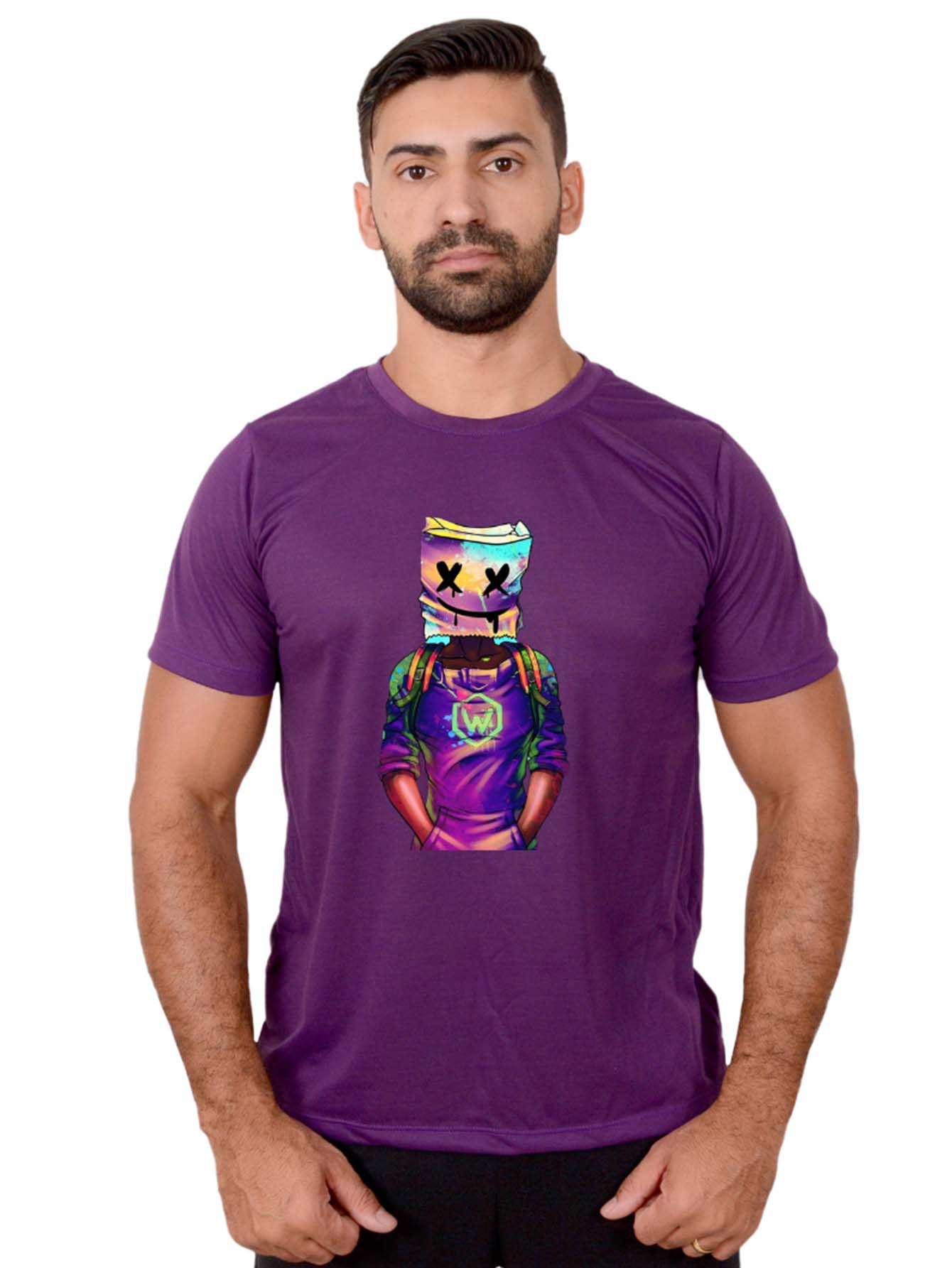 Men T-Shirts - 紫色 - 查看 1