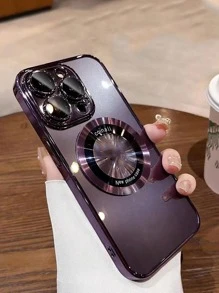 Ốp lưng điện thoại từ tính mạ điện sang trọng lấp lánh Ombre tương thích với bộ sạc MagSafe, tương thích với iPhone 11, 12 Pro, 12 Pro Max, 13, 13 Pro, 14 Plus, 14 Pro Max, 15, 15 Pro, 15 Pro Max, 16, 16 Pro, 16 Plus, 16 Pro Max - Màu tím  Violet - Xem 1