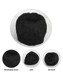 男士動漫風cosplay假髮12英寸短黑色分層尖頭直髮熱防纖維頭髮,適用於學校萬聖節聖誕節服飾配件和1個假髮帽 - 黑色 - 查看 9