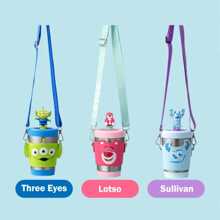 Miniso Cốc có ống hút hình ba mắt của Pixar, bình nước dễ thương và hấp dẫn với khả năng chống bỏng (400ml) - màu xanh lá - Xem 2