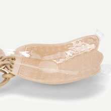 BRASIER INVISIBLE ADHESIVO MARIPOSA BEIGE Sujetadores de uso diario, plumas invisibles, invisibles, con cordón interior, inalámbrico, de silicona, vestido de novia - A - Ver 4